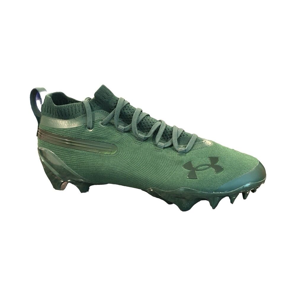 Size 10.5 Under Armour UA Spotlight Pro Suede Forest Green Mens 6000074-301